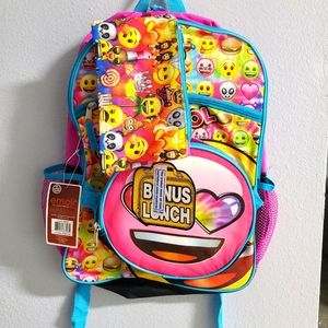 OFFICIAL Emoji Brand 3 Piece Backpack